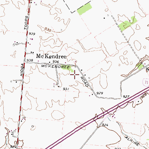 Topographic Map of McKannard Methodist Church (historical), OH