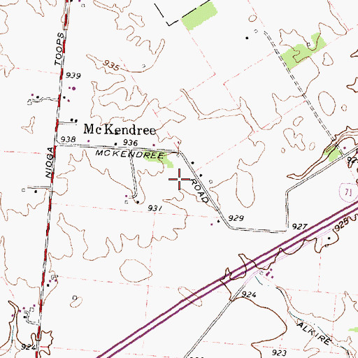 Topographic Map of McKendree School (historical), OH