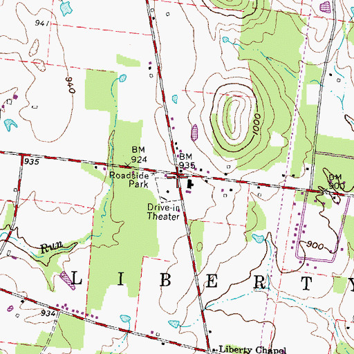 Topographic Map of Panhandle, OH