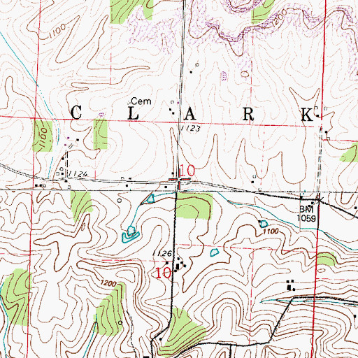 Topographic Map of Limpytown, OH