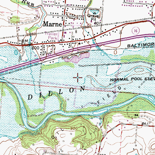 Topographic Map of Bowling Green Prairie, OH