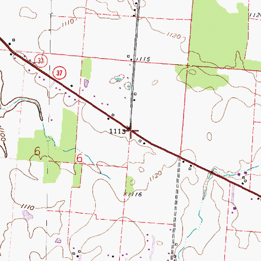 Topographic Map of Green (historical), OH