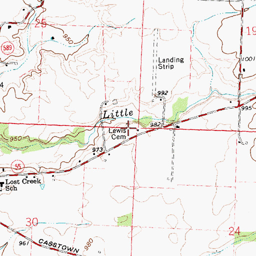Topographic Map of Salem Presbyterian Church (historical), OH