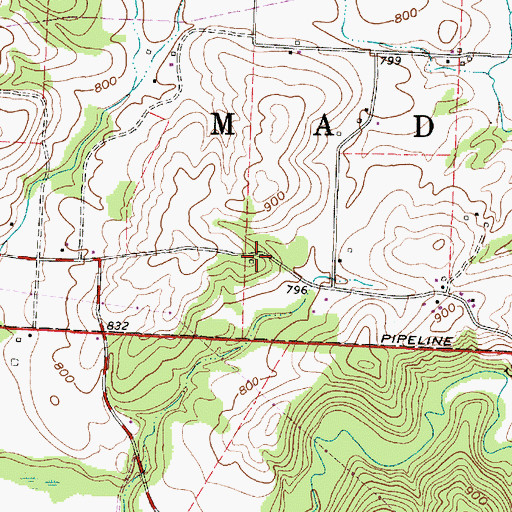 Topographic Map of Church of Christ (historical), OH
