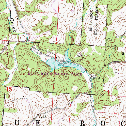 Topographic Map of Cutler Lake, OH