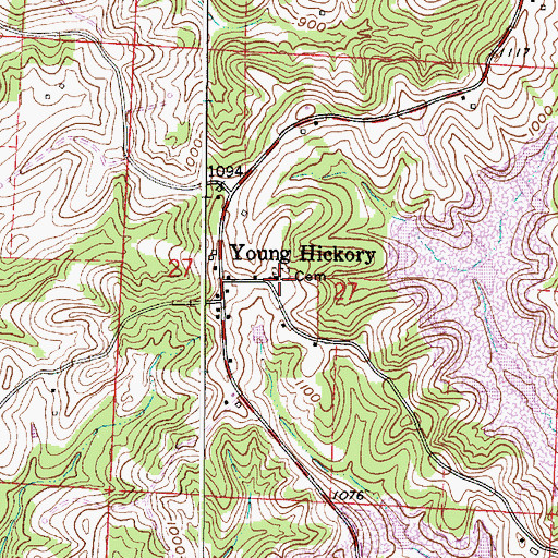 Topographic Map of Lytlesburg Methodist Church, OH