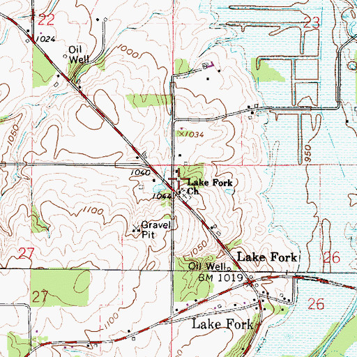 Topographic Map of Lakefork School (historical), OH