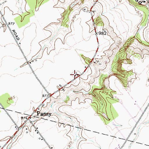 Topographic Map of Pansy School (historical), OH