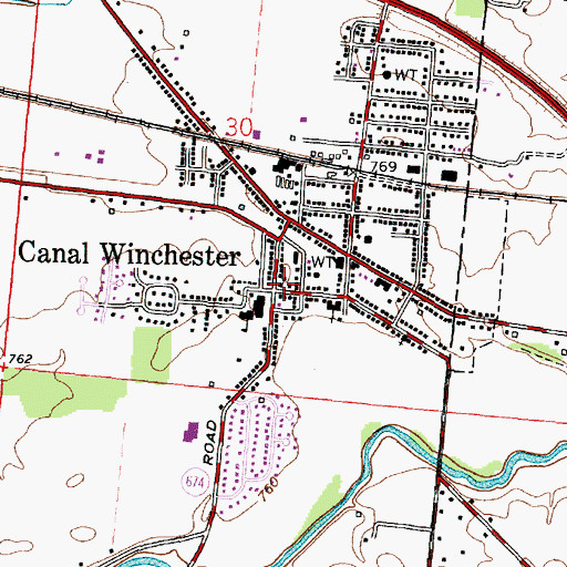 Topographic Map of Davids United Church of Christ, OH
