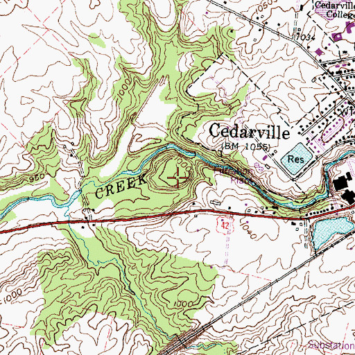Topographic Map of Williamson Mound State Memorial, OH