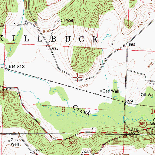 Topographic Map of Buffalo School (historical), OH