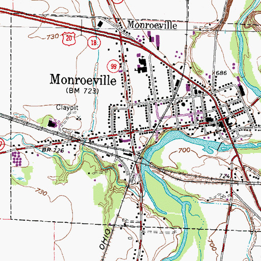 Topographic Map of Zion Episcopal Church, OH