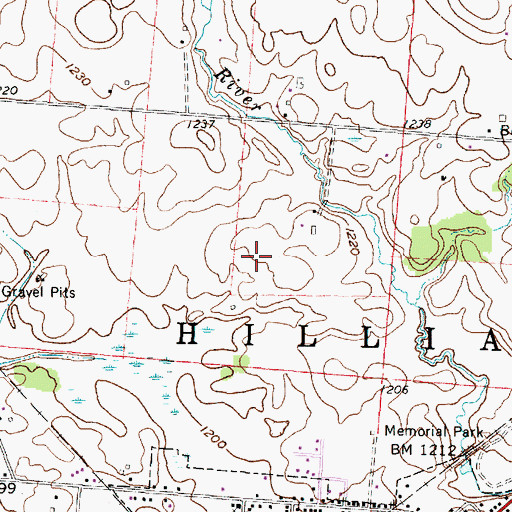Topographic Map of Bright Side Farm (historical), OH