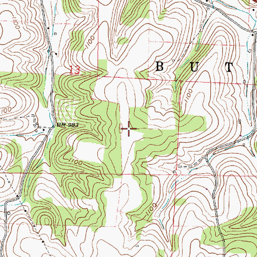 Topographic Map of California Farm (historical), OH
