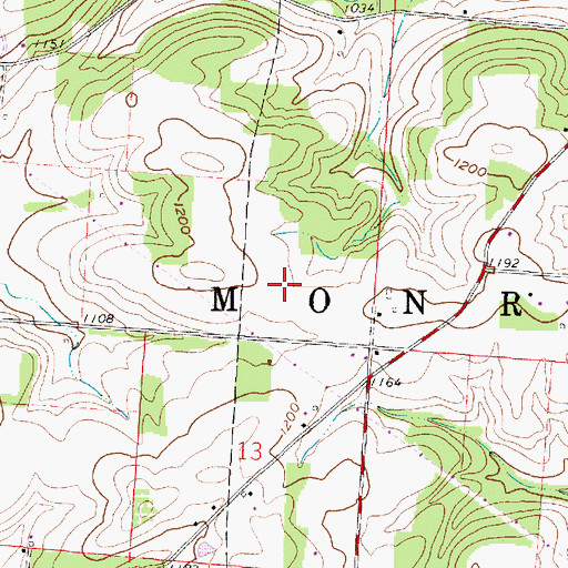 Topographic Map of Center Farm (historical), OH