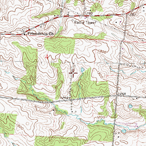 Topographic Map of Cross Farm (historical), OH