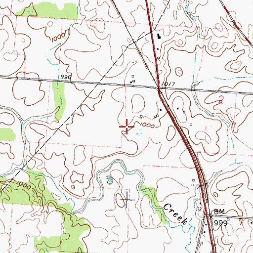Topographic Map of Evergreen Farm (historical), OH