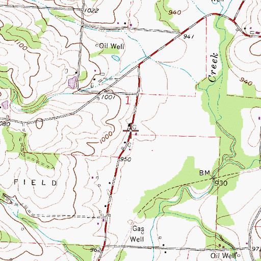 Topographic Map of Hedge Farm (historical), OH