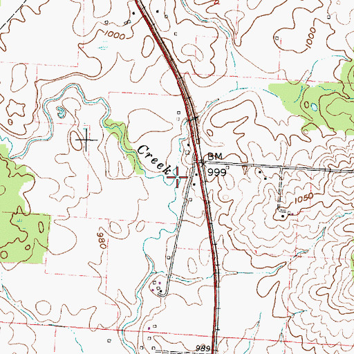 Topographic Map of Muckshaw Run, OH