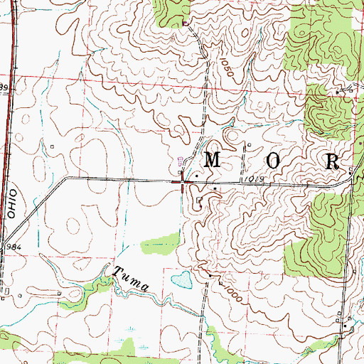 Topographic Map of Republican Valley Farm (historical), OH