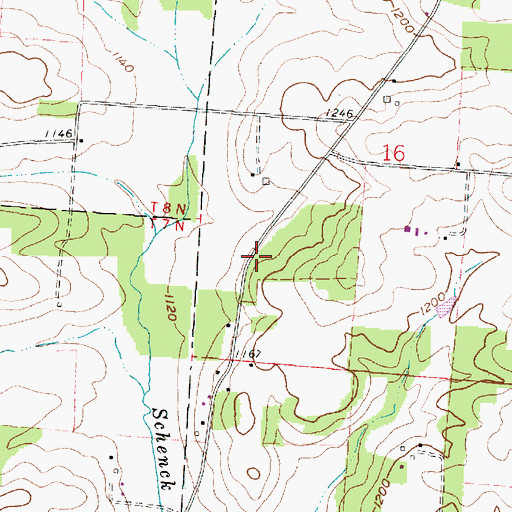 Topographic Map of Springfield Farm (historical), OH