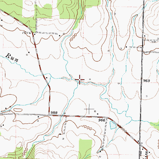 Topographic Map of Tomaky Branch, OH