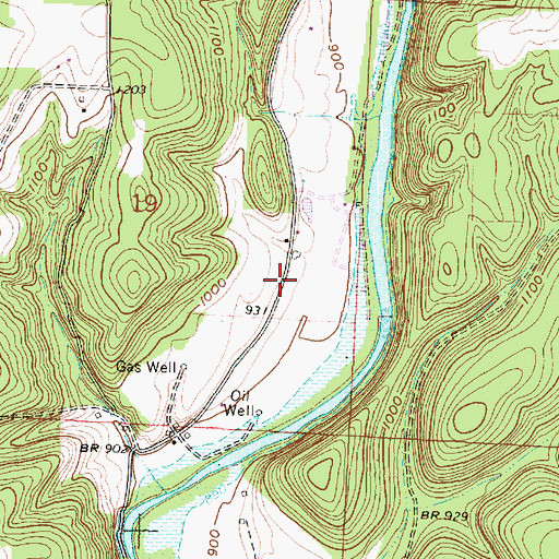 Topographic Map of Walnut Farm (historical), OH