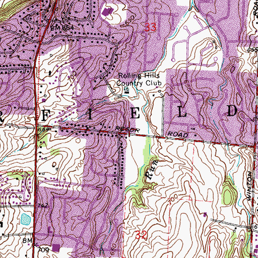 Topographic Map of School Number 8 (historical), OH
