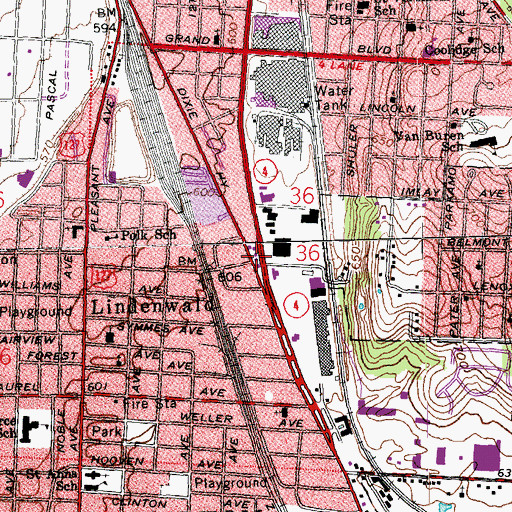 Topographic Map of School Number 13 (historical), OH