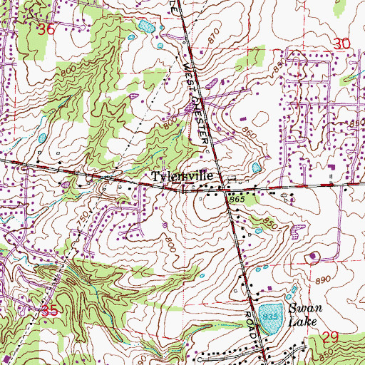 Topographic Map of School Number 4 (historical), OH