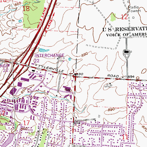 Topographic Map of School Number 2 (historical), OH