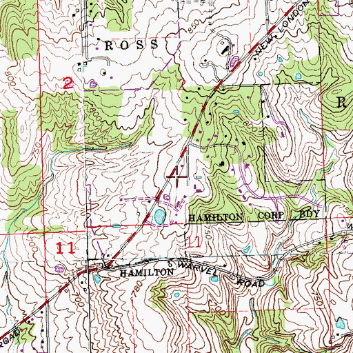 Topographic Map of School Number 1 (historical), OH