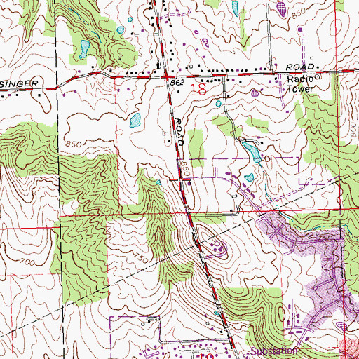 Topographic Map of School Number 3 (historical), OH