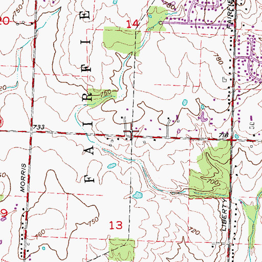 Topographic Map of School Number 11 (historical), OH