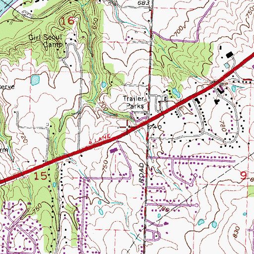 Topographic Map of School Number 12 (historical), OH