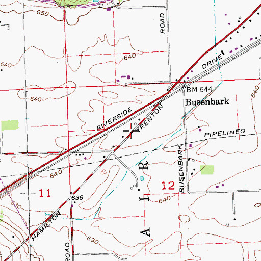 Topographic Map of School Number 6 (historical), OH