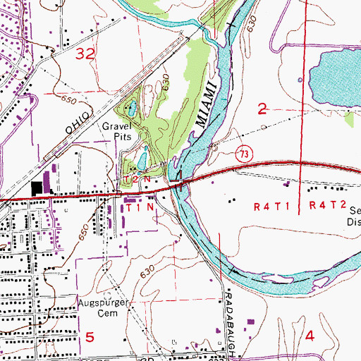 Topographic Map of Balls Ferry (historical), OH