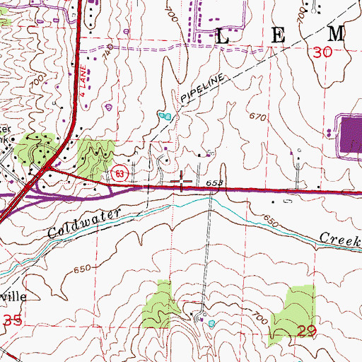 Topographic Map of School Number 9 (historical), OH