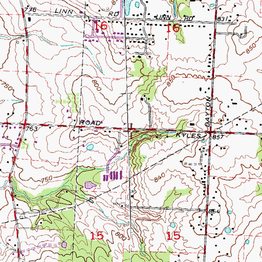Topographic Map of School Number 2 (historical), OH