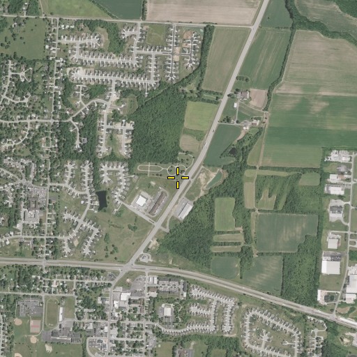 Aerial/Satellite Image of Monroe Cemetery, OH
