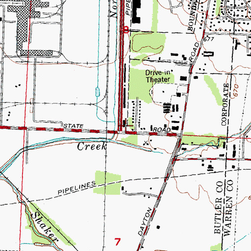 Topographic Map of School Number 8 (historical), OH