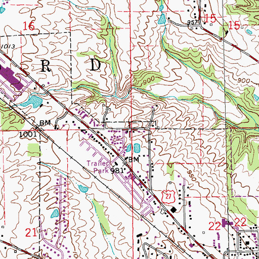 Topographic Map of School Number 5 (historical), OH