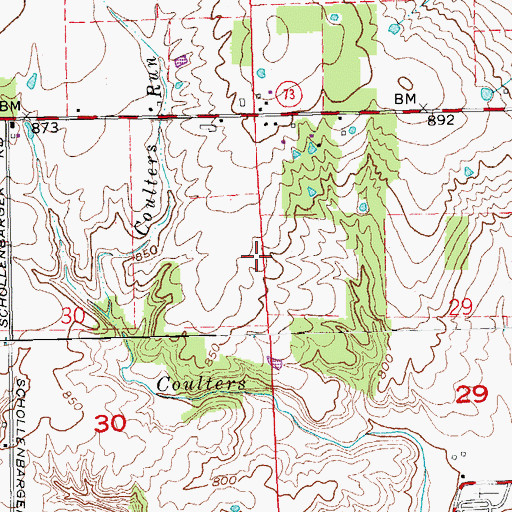 Topographic Map of School Number 4 (historical), OH