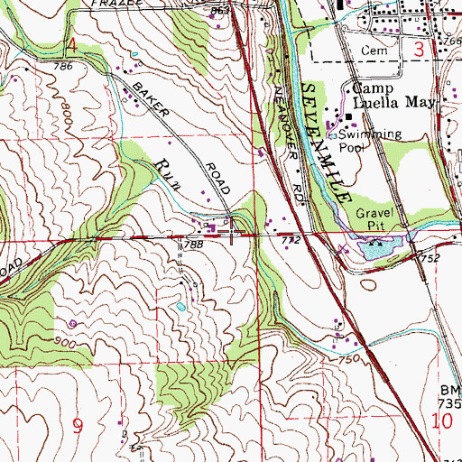 Topographic Map of School Number 2 (historical), OH