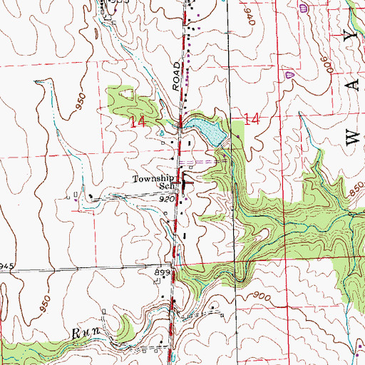 Topographic Map of School Number 1 (historical), OH