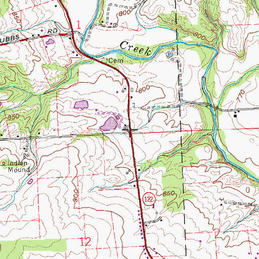 Topographic Map of School Number 10 (historical), OH