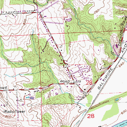 Topographic Map of School Number 7 (historical), OH