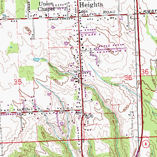 Topographic Map of School Number 1 (historical), OH