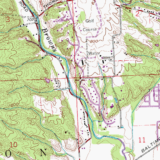 Topographic Map of School Number 13 (historical), OH