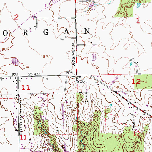 Topographic Map of School Number 1 (historical), OH